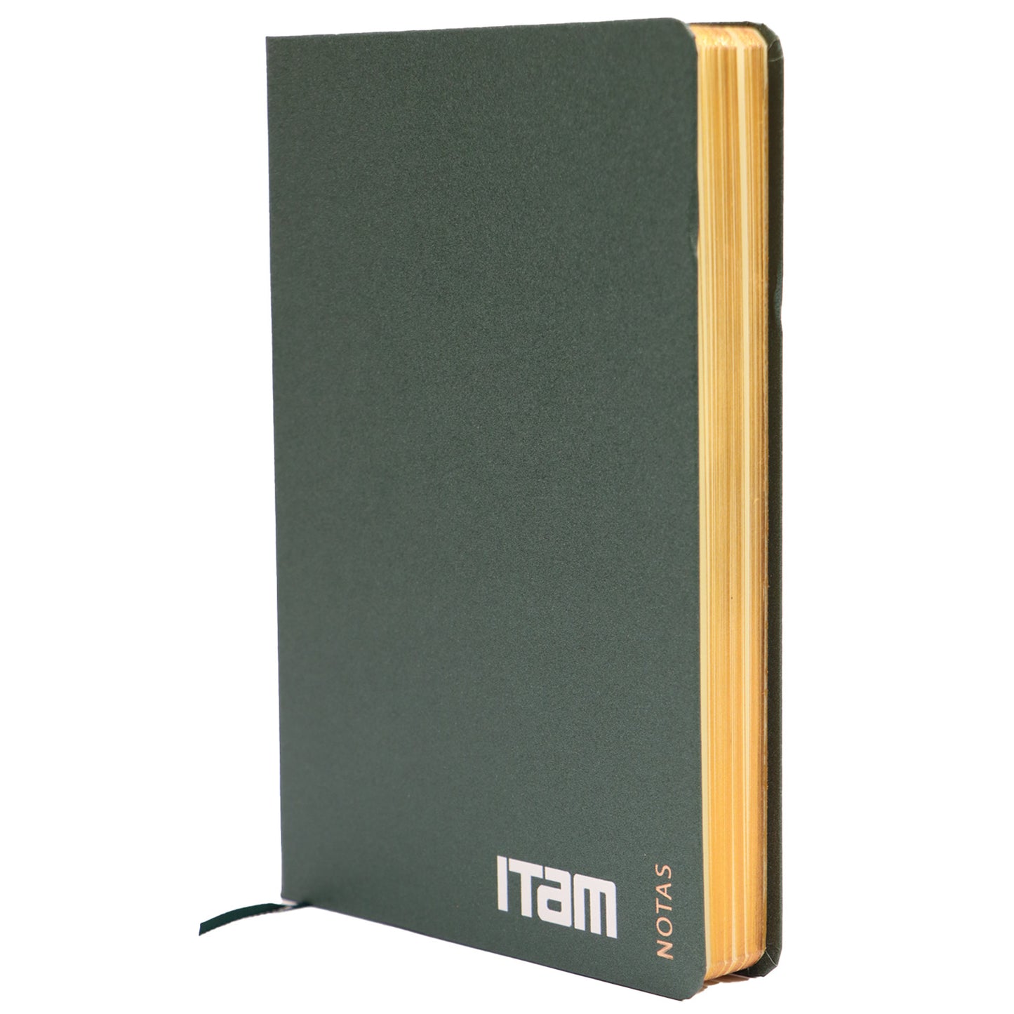 Libreta verde con dorado