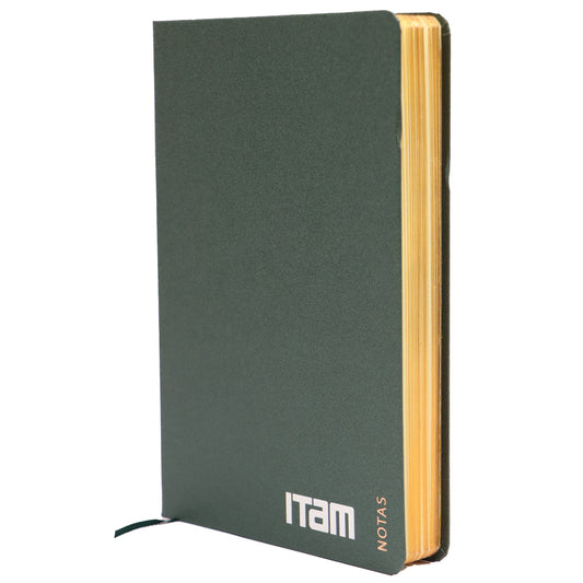 Libreta verde con dorado