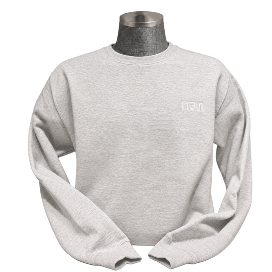 Sudadera cuello redondo ITAM gris claro
